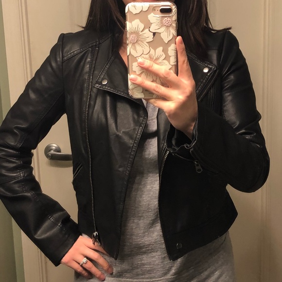 Topshop Jackets & Blazers - TOPSHOP Faux Leather Moto jacket